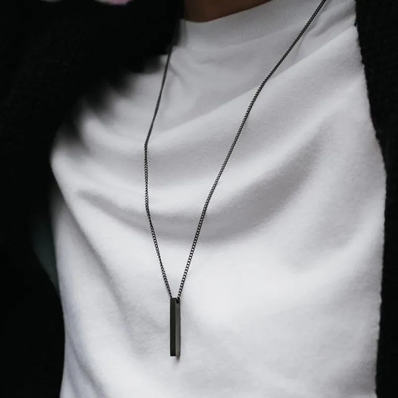 Men’s Rectangle Pendant Necklace