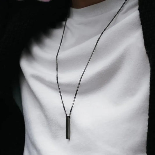 Men’s Rectangle Pendant Necklace