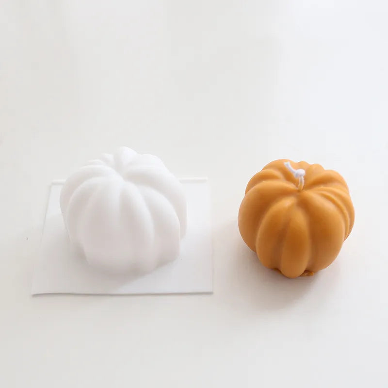 3D Pumpkin Candle Silicone Mold