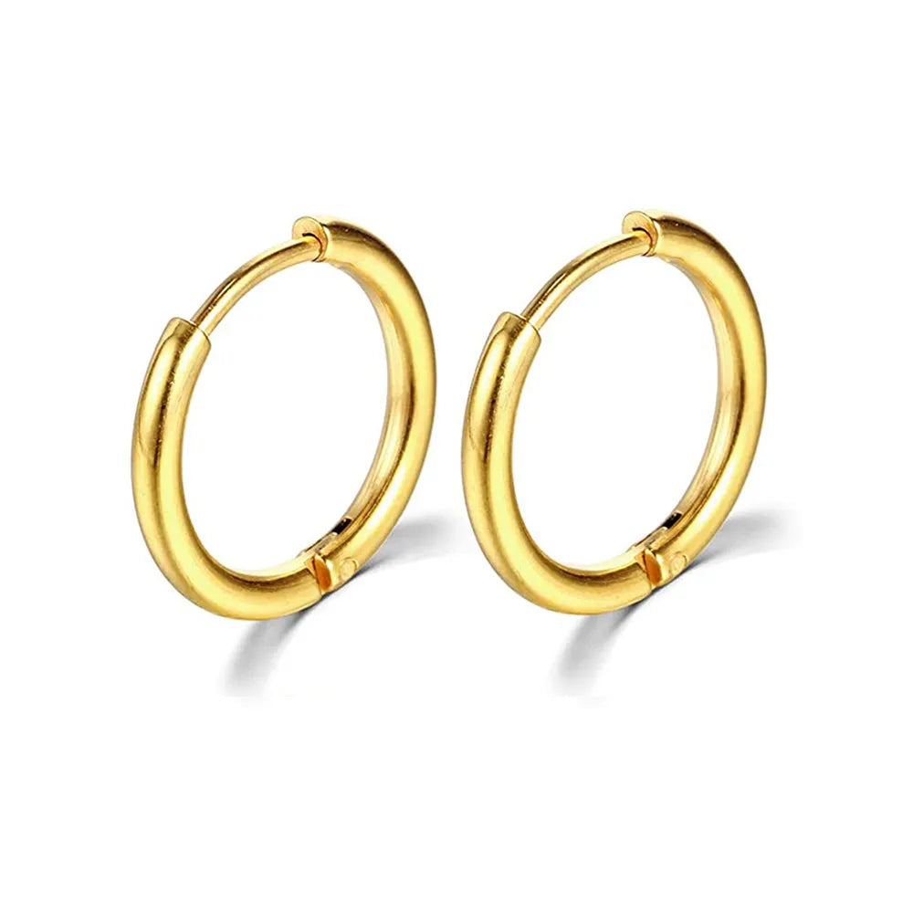 Simple Stainless Steel Hoop Earrings