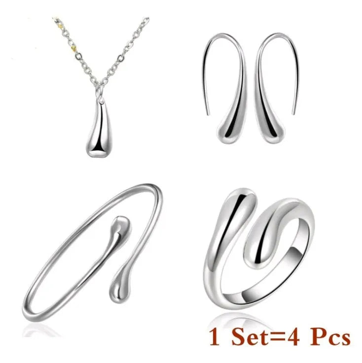 Needle Water Drop Jewelry Set