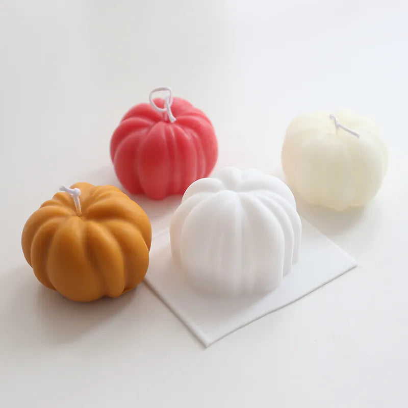 3D Pumpkin Candle Silicone Mold