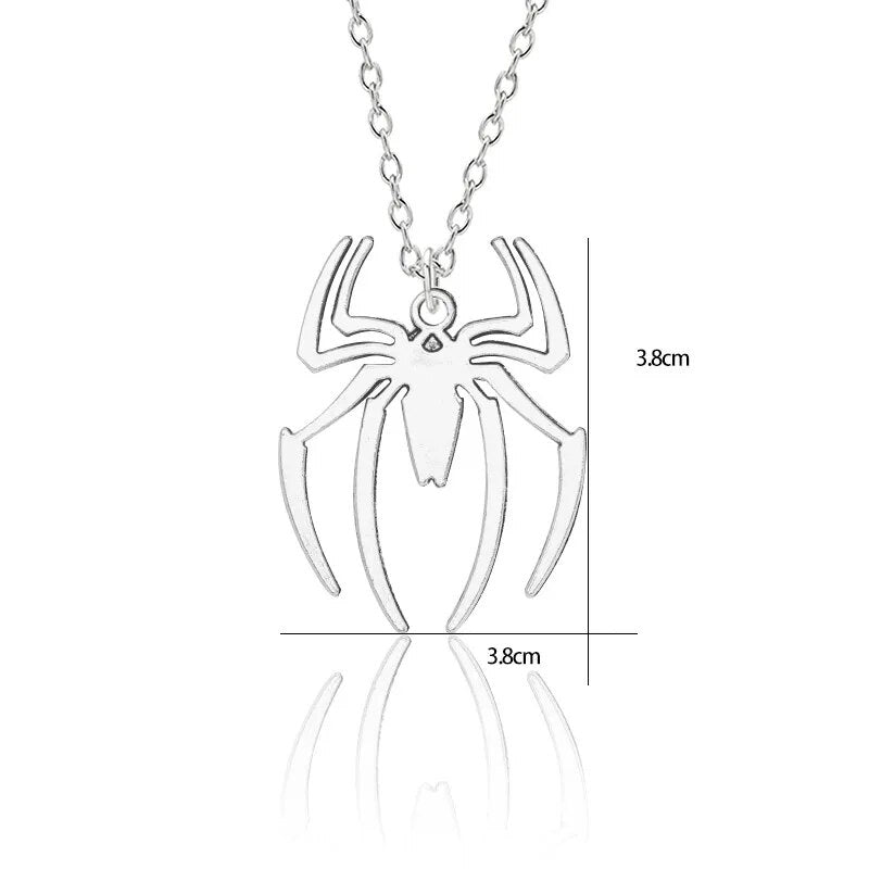 925 Sterling Silver Spider Necklace