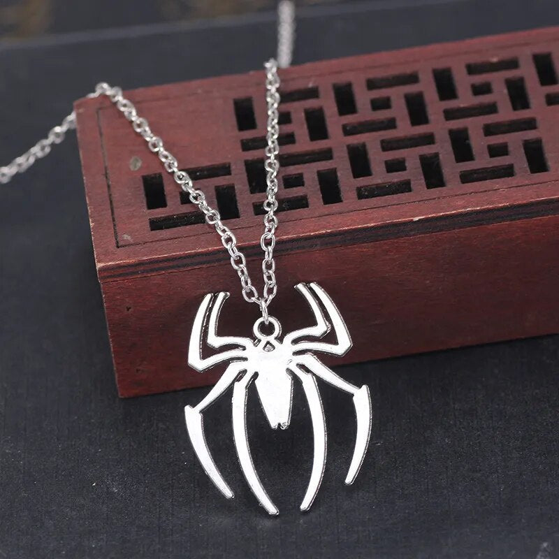 925 Sterling Silver Spider Necklace