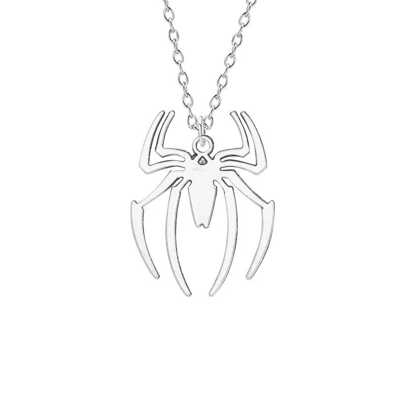 925 Sterling Silver Spider Necklace