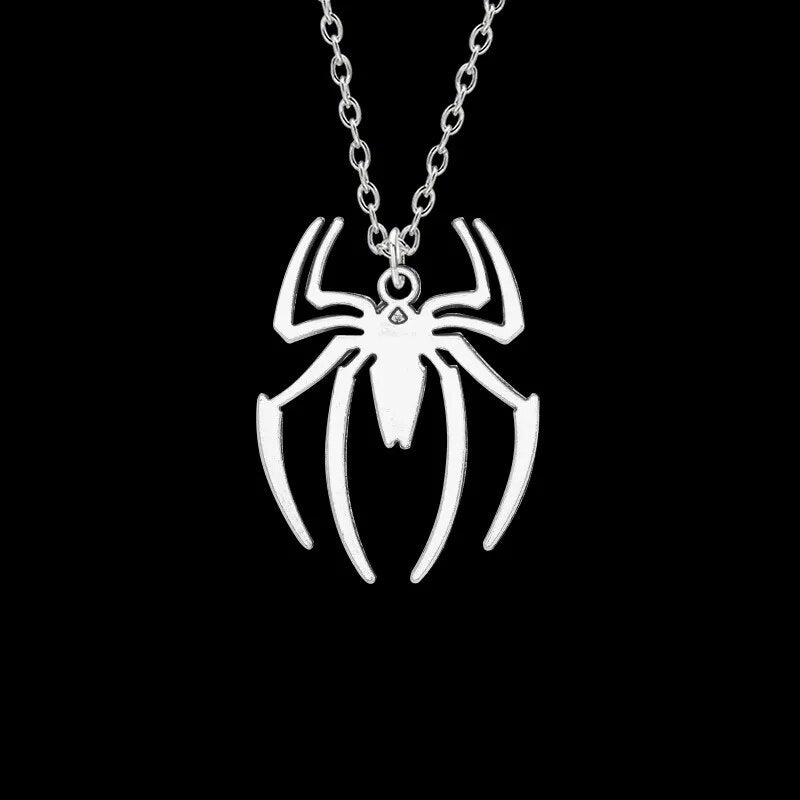 925 Sterling Silver Spider Necklace